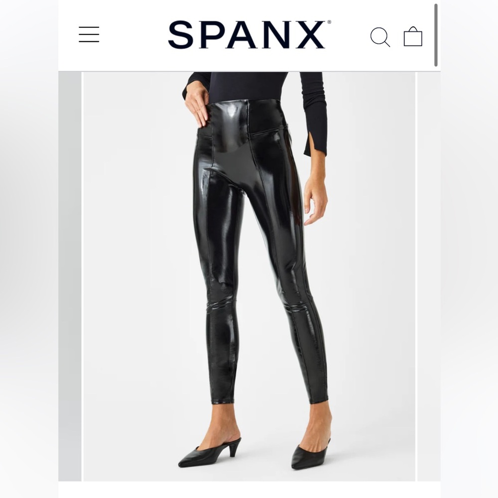 Spanx faux leather leggings. Size small. New.  Never worn.